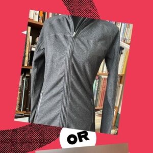 GAP FIT Activewear Set: Charcoal Front-Zip Jacket + Set of 2 Tees  - BNWT Size S